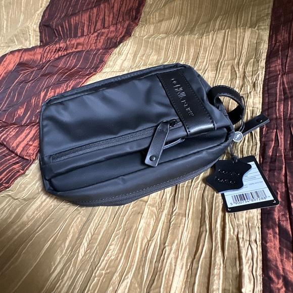 OCHNIK Man’s Zip Toiletry Bag, Genuine Leather + Nylon, Black, NWT - Picture 6 of 12
